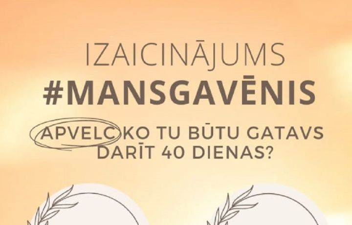 Ogres DOMS aicina piedalīties Lielā Gavēņa izaicinājumā