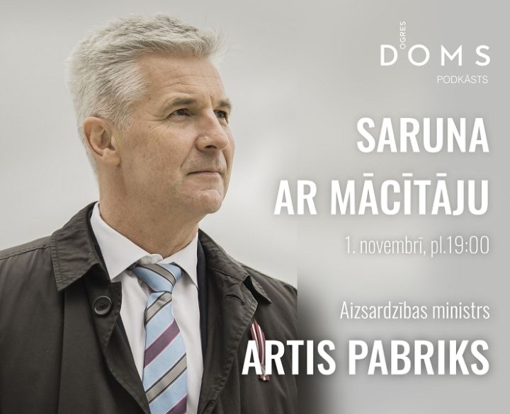 Ogres DOMS raidierakstā viesojas Aizsardzības ministrs Artis Pabriks