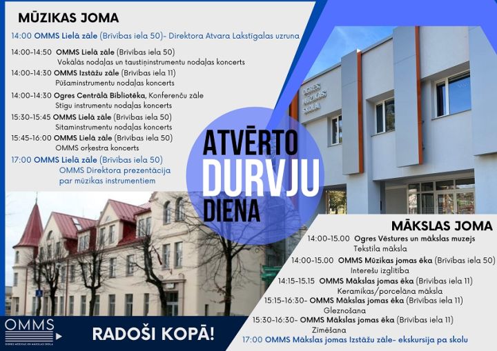 Ogres Mūzikas un mākslas skolas atvērto durvju diena RADOŠI KOPĀ