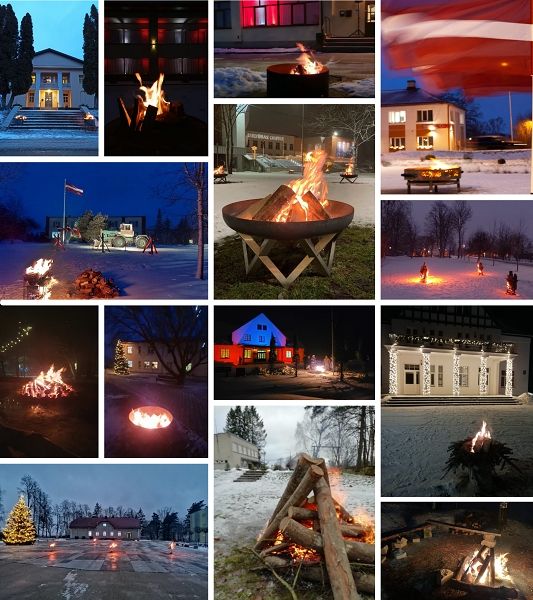 Ogres novadā dedz barikāžu piemiņas ugunskurus