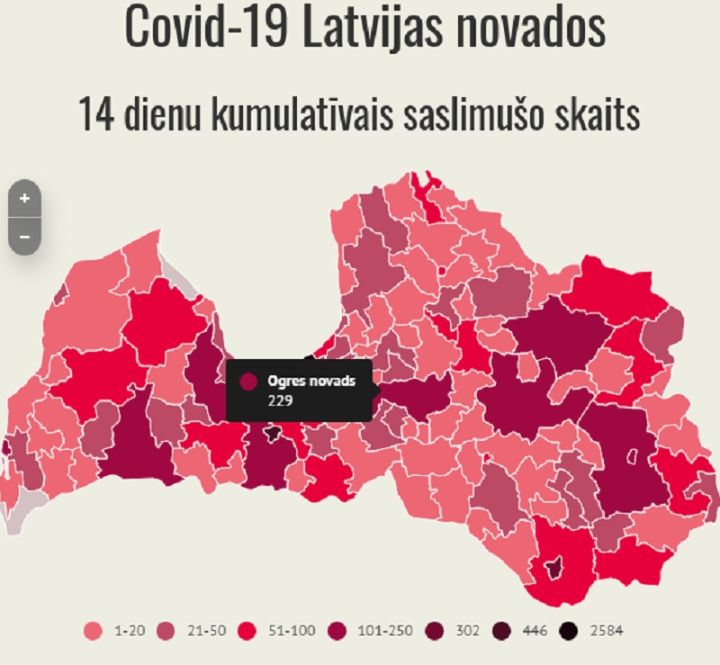 Ogres novada pašvaldības iestādēs ar Covid-19 slimo 34 darbinieki