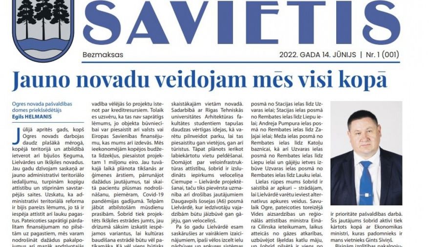 Ogres novada pašvaldības informatīvais izdevums – "Savietis"