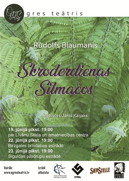 Ogres teātris ar brīvdabas izrādi "Skroderdienas Silmačos" viesosies Līvānos, Birzgalē un Siguldā