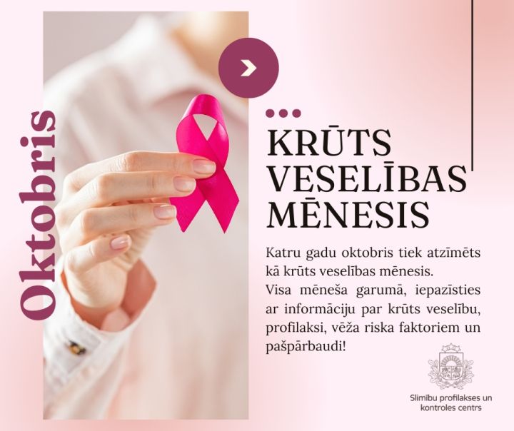 Oktobris - krūts veselības mēnesis