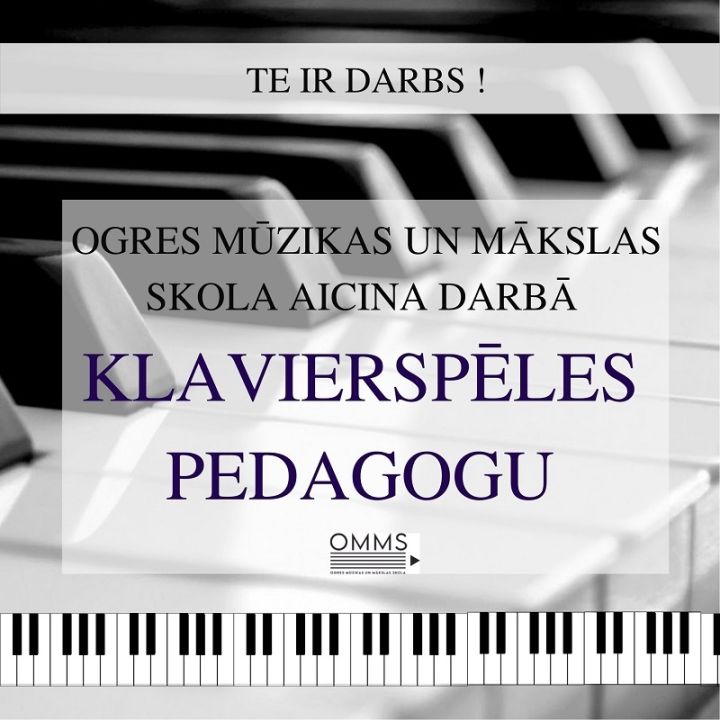 OMMS aicina darbā klavierspēles pedagogu!