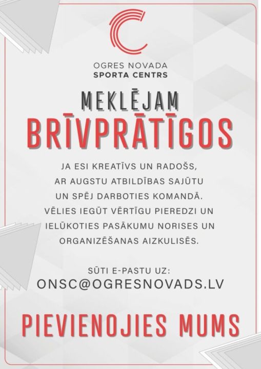 ONSC: Meklējam brīvprātīgos