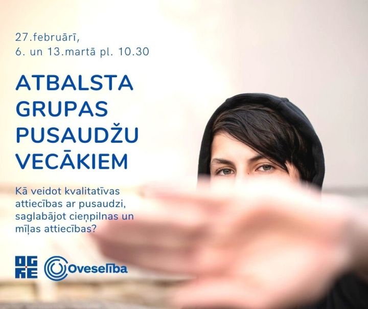 Organizē atbalsta grupas pusaudžu vecākiem