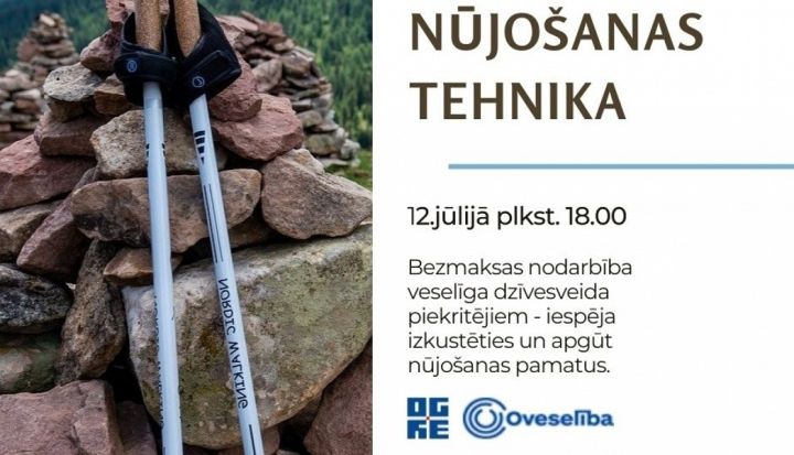 Oveselība aicina apgūt nūjošanas pamatus