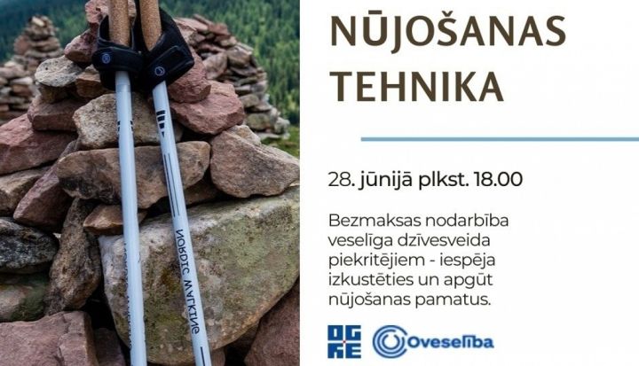 Oveselība aicina apgūt nūjošanas pamatus