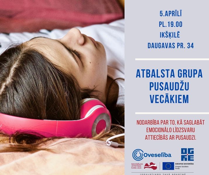 Oveselība aicina pusaudžu vecākus piedalīties atbalsta grupas nodarbībā