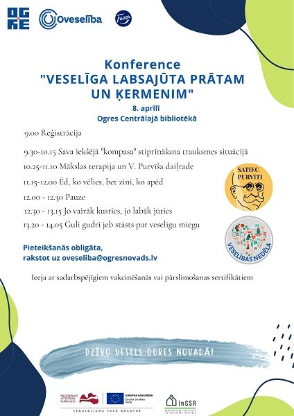 Oveselība aicina uz konferenci "Veselīga labsajūta prātam un ķermenim"