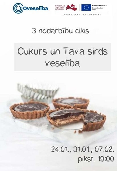 Oveselība aicina uz nodarbību ciklu "Cukurs un Tava sirds veselība"