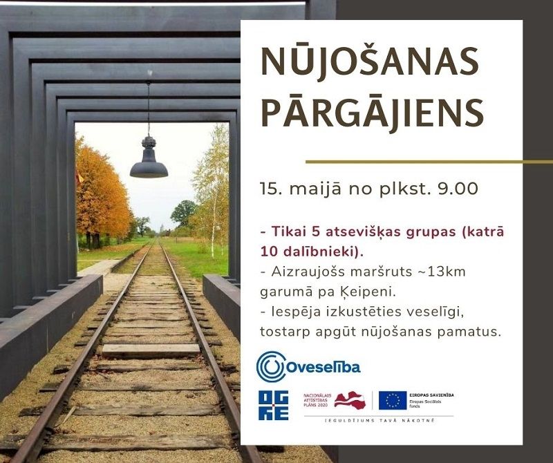 Oveselība aicina uz nūjošanas pārgājienu Ķeipenē