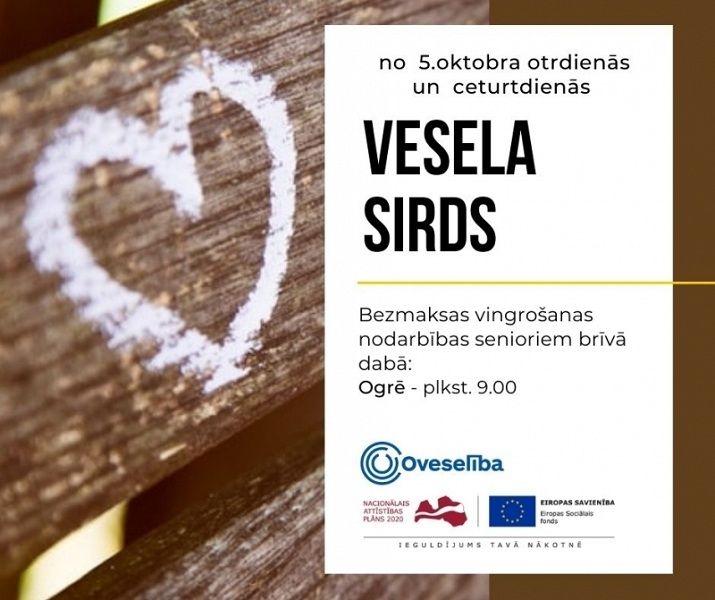 Oveselība organizē bezmaksas vingrošanas nodarbības senioriem brīvā dabā