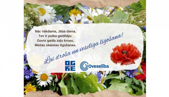 Oveselība sveic Līgo svētkos un atgādina – Svini Jāņus droši!