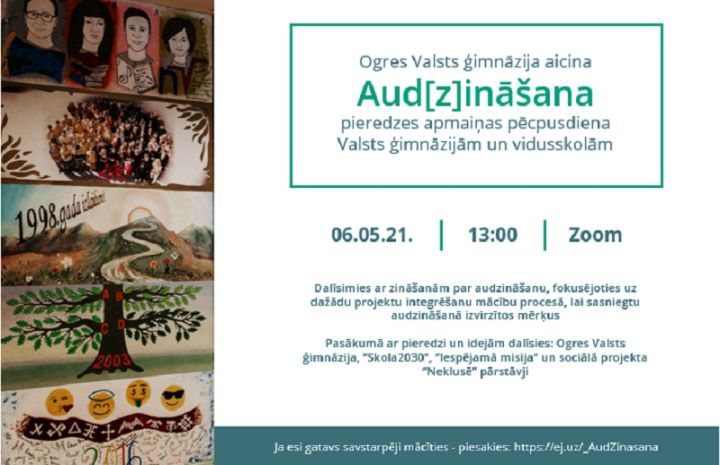 OVĢ aicina uz pieredzes apmaiņas pēcpusdienu "Aud[Z]ināšana"