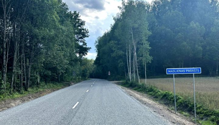 Pabeigti autoceļa Madliena-Aderkaši seguma atjaunošanas būvdarbi