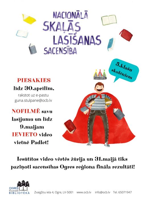 Pagarināta pieteikšanās Skaļās lasīšanas sacensībai