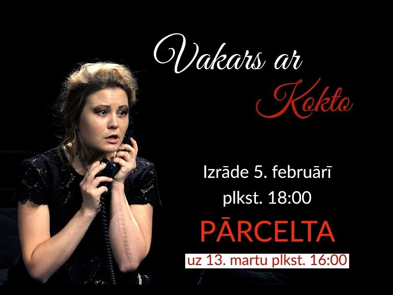 Pārcelta Ogres teātra izrāde "Vakars ar Kokto"