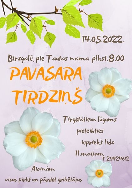 Pavasara tirdziņš Birzgalē