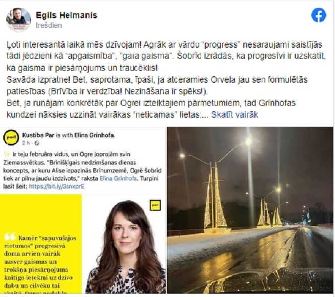 Pavļuta sieva saņem asu kritiku no ogrēniešiem