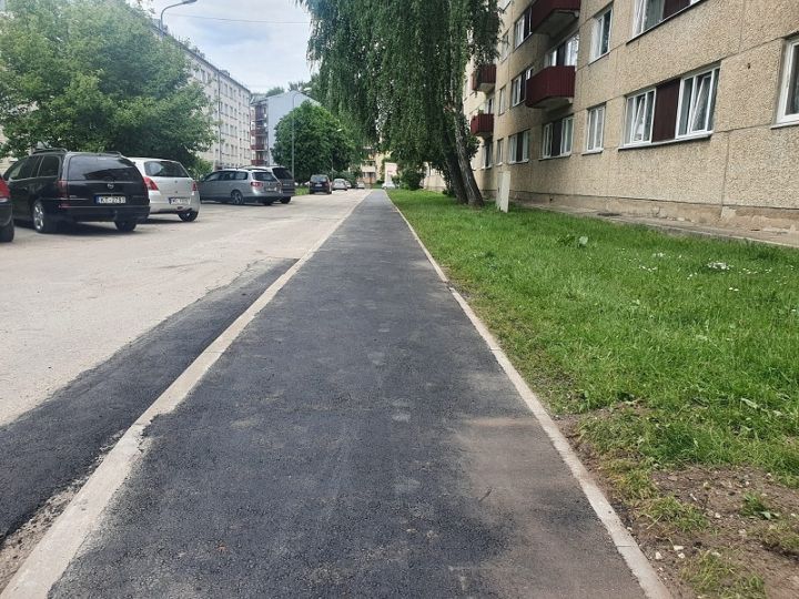 Pie Mālkalnes prospekta 29 atjaunota gājēju ietve