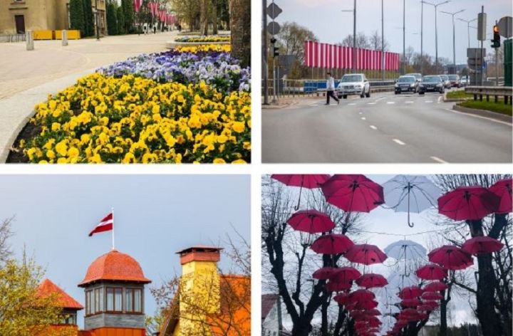 Pilsēta uzposta Brīvības svinībām