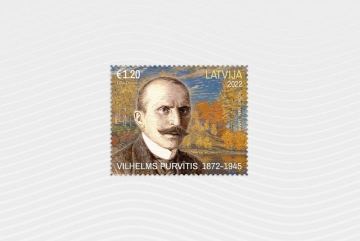 Prezentēs pastmarku izcilajam latviešu ainavistam Vilhelmam Purvītim 150.jubilejā