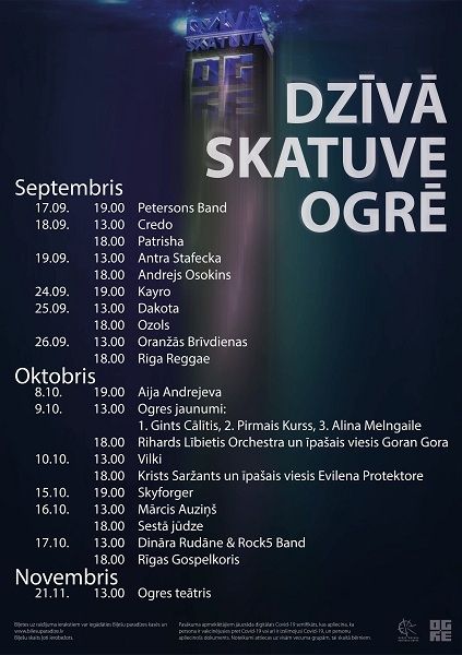 Raidījuma DZĪVĀ SKATUVE OGRĒ 2 filmēšana Ogres novada Kultūras centrā