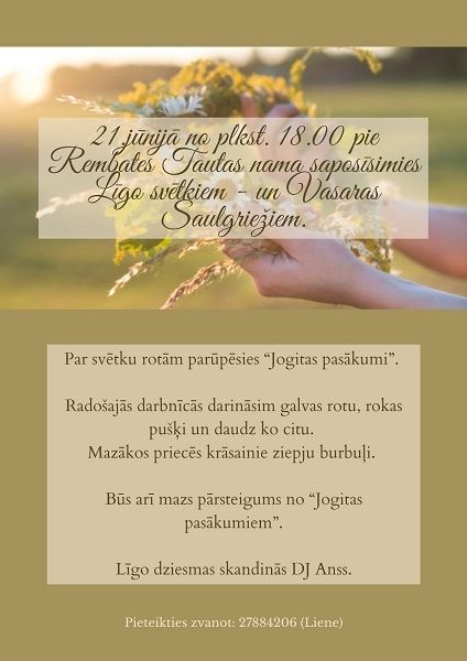 Rembatē saposīsimies Līgo svētkiem