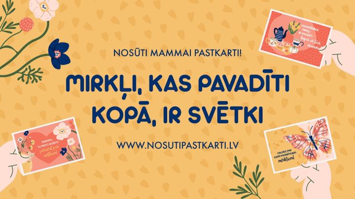 Sākas Mātes dienas pastkaršu sūtīšanas kampaņa – apsveic mammu ar īpašu pastkarti
