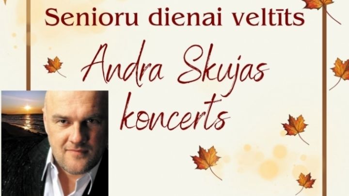 Senioru dienai veltīts Andra Skujas koncerts Jumpravā