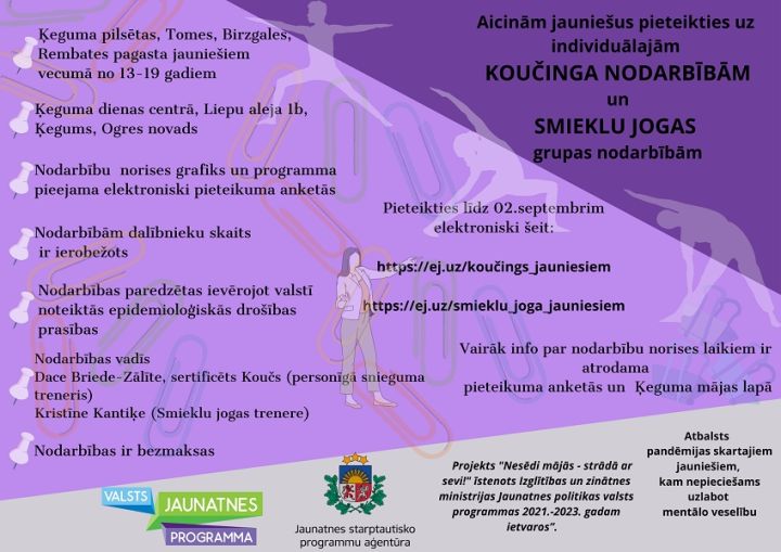 Smieklu jogas un Koučinga nodarbības jauniešiem