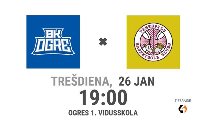 Šodien Ogrē notiek apvienotā basketbola čempionāta Latvijas komandu mačs