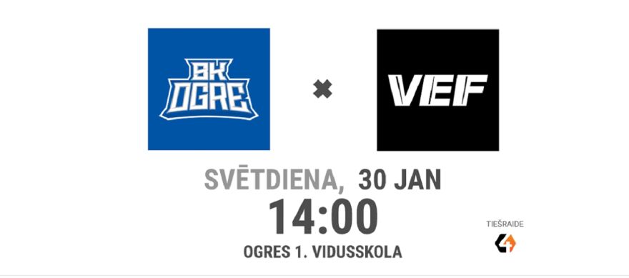 Šodien "Ogre" uzņems "VEF Rīga" LIBL mačā