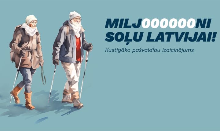 Starp aktīvākajiem izaicinājumā "Miljoni soļu Latvijai" - Ogres novada iedzīvotāji