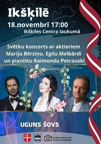 Svētku koncerts un uguns šovs Ikšķilē
