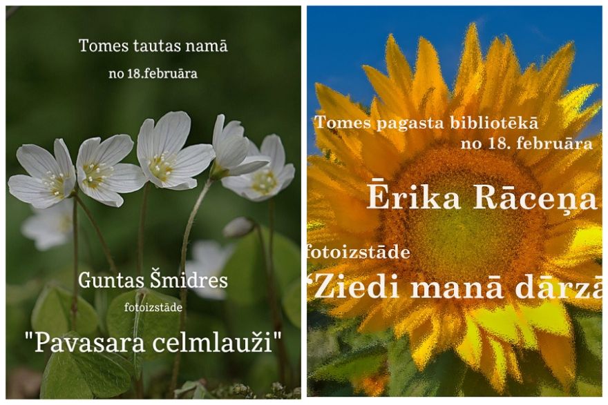Tomē apskatāmas divas foto izstādes