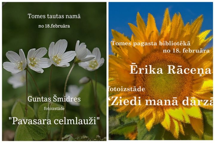 Tomē apskatāmas divas foto izstādes