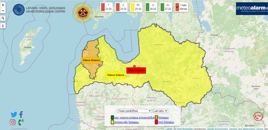 Tuvākajās dienās ūdens līmenis upēs pazemināsies