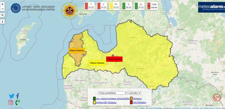 Tuvākajās dienās ūdens līmenis upēs pazemināsies