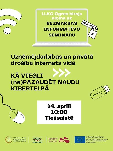 Uzņēmējdarbības un privātā drošība interneta vidē - kā viegli (ne)pazaudēt naudu kibertelpā