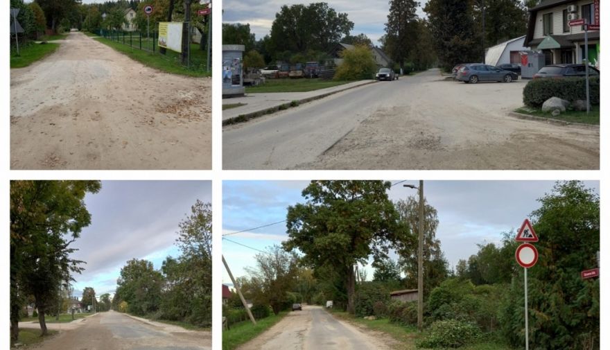 Uzsākta piecu ielu seguma pārbūve Lielvārdē