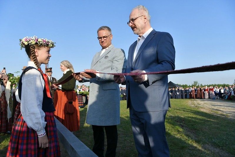 Valsts prezidenta Egila Levita uzruna Dziesmu svētku cildinājuma akmens svinīgajā atklāšanas pasākumā