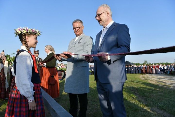 Valsts prezidenta Egila Levita uzruna Dziesmu svētku cildinājuma akmens svinīgajā atklāšanas pasākumā