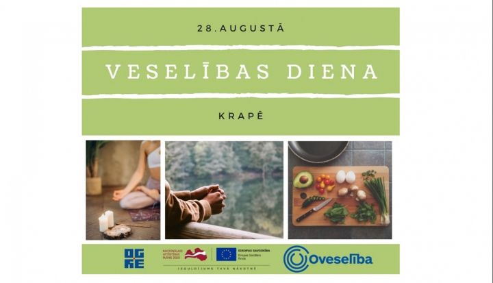 Vasaras izskaņā 28.augustā Oveselība aicina piedalīties Veselības dienā Krapē