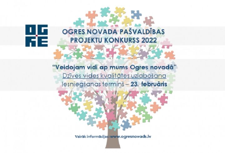 Vēl var pieteikt projektus konkursā "Veidojam vidi ap mums Ogres novadā"