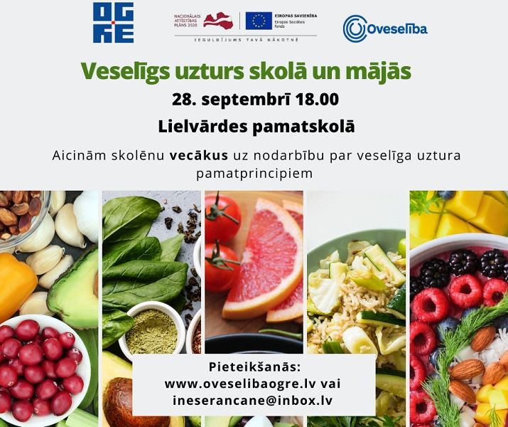Veselīgs uzturs skolā un mājās Lielvārdes pamatskolā