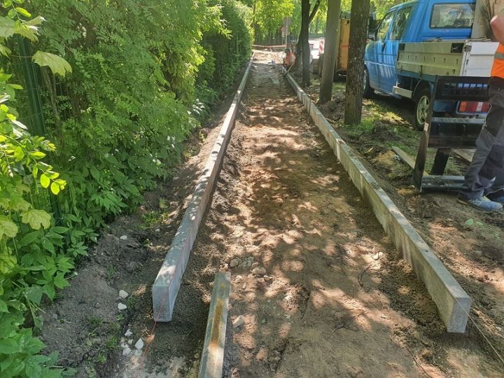 Vidus prospektā gājēju ietves seguma maiņa