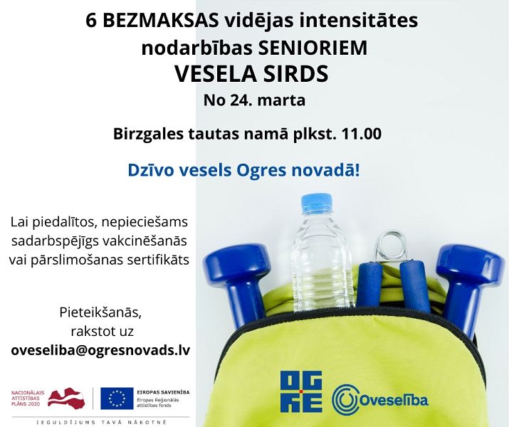 Vingrošana senioru sirds veselībai